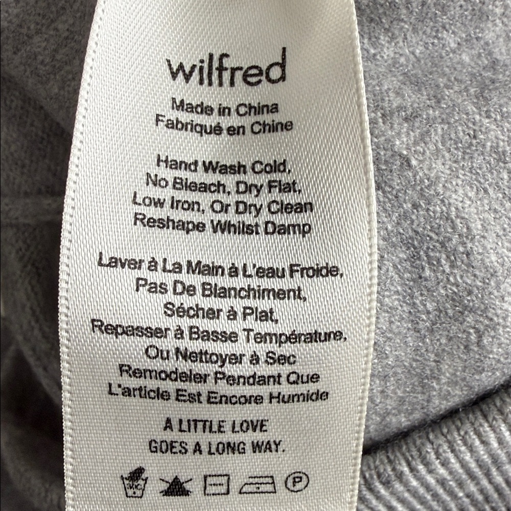 Wilfred XS Wool Blend Culottes Luxe Loungewear in light grey heather wool blend - Picture 5 of 6